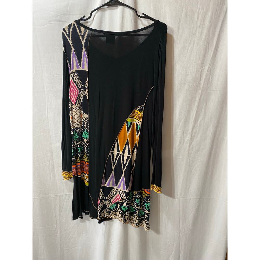 Fresh Groove Pieced Black Art to Wear Artsy Lagenlook Tunic Large - Picture 7 of 8